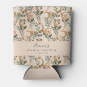 Boho Blush Botanische Maan Hulp Bruiloft Blikjeskoeler (Voorkant)