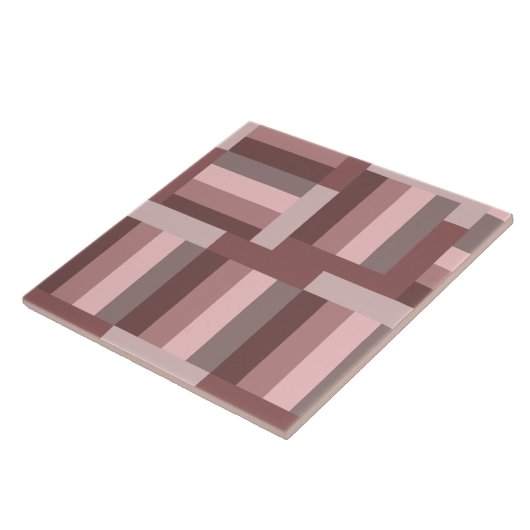 Boho Blush Brown Pink Geometrical Tegeltje (Zijkant)