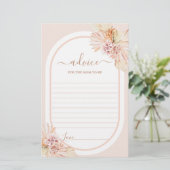 Boho Blush Desert Conseils à maman d'être carte (Debout devant)