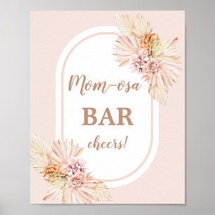 Boho Blush Desert Momosa Bar-teken Poster