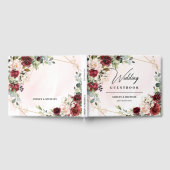 Boho blush en bordeauxrode rozen eucalyptus bruilo gastenboek (Volledig)
