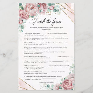 Boho blush eucalyptus Gold lijst Voltooi de Lyric