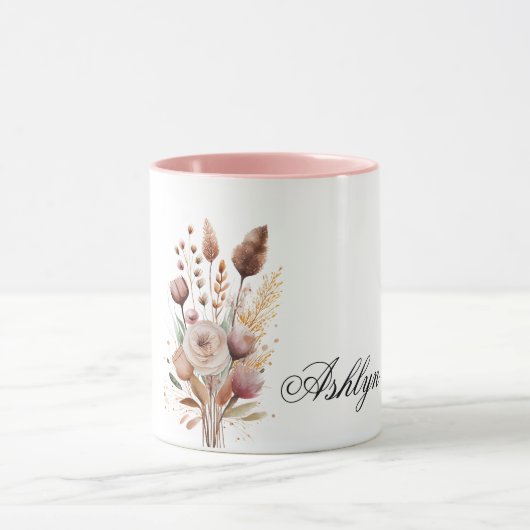 Boho Blush Floral Mok (Midden)