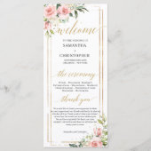 Boho Blush floral rose eucalyptus programme or (Devant)