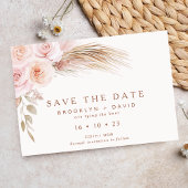 Boho Blush Floral Wedding Enregistrer La Carte Dat