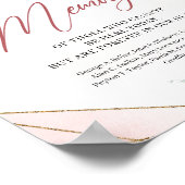 Boho blush florale eucalyptus In een liefhebbend g Poster (Hoek)