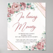 Boho blush florale eucalyptus In een liefhebbend g Poster (Voorkant)