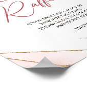 Boho blush florale eucalyptus Wine Raffle game Poster (Hoek)