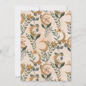 Boho Blush Green Botanical Moon Vrijgezellenfeest Kaart (Achterkant)
