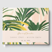 Boho Blush Green Tropical Palm Beach Wedding Gastenboek (Voorkant)