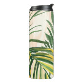 Boho Blush Green Tropical Palm Leaves Beach Thermosbeker (Gedraaid links)