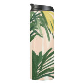 Boho Blush Green Tropical Palm Leaves Beach Thermosbeker (Geroteerd rechts)