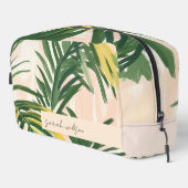 Boho Blush Green Tropical Palm Leaves Beach Toilettasje (Rechterhoek)