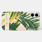 Boho Blush Groene Tropische Palm Beach Bladeren Case-Mate iPhone Case (Achterkant (horizontaal))