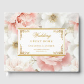 Boho Blush Ivory Gold Floral Mariage Livre d'or (Recto)