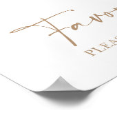 Boho Blush Pampas Bloemen Bruiloft Favoren Bruidsf Poster (Hoek)