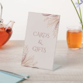 Boho Blush Pampas Grass Mariage Panneau (In SItu)