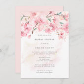 Boho Blush Pink Floral Bridal Shower Kaart (Voorkant / Achterkant)