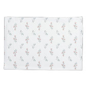 Boho Blush Pink Floral Pattern op White Kussensloop (Achterkant-Links)