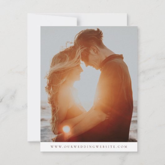 Boho Blush Pink Modern Script Photo Save the Date (Achterkant)