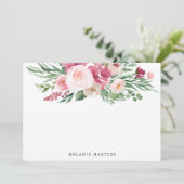 Boho Blush & Pink Spring Waterverf Floral (Staand voorkant)