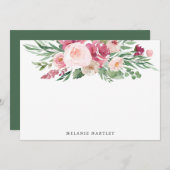Boho Blush & Pink Spring Waterverf Floral (Voorkant / Achterkant)