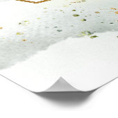 Boho Blush rose Floral et Affiche de bienvenue or (Coin)