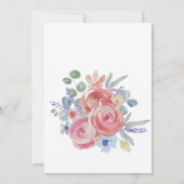 Boho Blush Rose Rehearsal Dinner  Kaart (Achterkant)