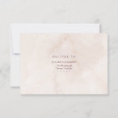 Boho Blush Roze Bloemen Bruiloft RSVP Kaart (Achterkant)