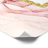 Boho Blush Roze Bloemen Fotohokje Frame Prop  Poster (Hoek)