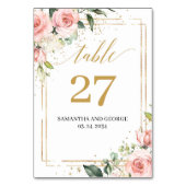 Boho Blush roze bloemeneucalyptus goud Kaart (Achterkant)