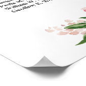 Boho blush roze bruinrode bruiloft-setiket poster (Hoek)