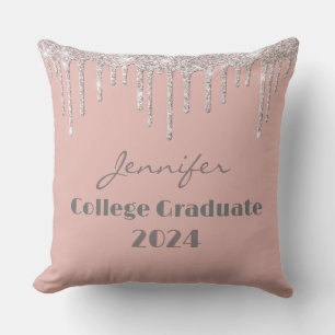 Boho Blush Roze College Afstuderen Sierkussen