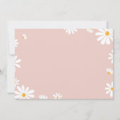 Boho Blush Roze Daisy Verjaardagsuitnodiging Kaart (Achterkant)