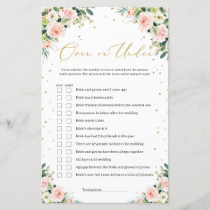 Boho blush roze floral gold over of onder game