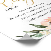 Boho Blush roze floral zet een ring op het spelbor Poster (Hoek)