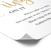 Boho blush roze floral zet een ring op het spelbor poster (Hoek)