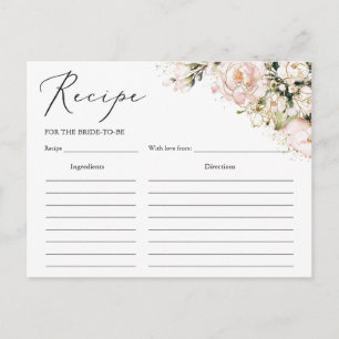 Boho blush roze golf bloemenrecept vrijgezellenfee briefkaart
