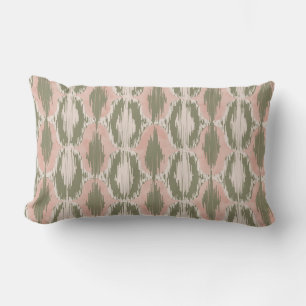 Boho Blush Roze Olijf Ikat Kussen