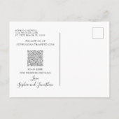 Boho Blush Roze Roze Legante Foliage Sparen de Dat Aankondigingskaart (Achterkant)