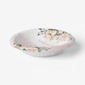 Boho blush roze rozen eucalyptus groen goud papieren kommen (Gebogen)