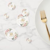 Boho blush roze rozen gouden glitter 20e verjaarda confetti (Groep)