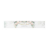 Boho blush roze rozen groene eucalyptus gold lijst uitnodigingen wikkel (Vlak)