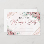 Boho blush roze rozen Hoe groot is mama's buik? Informatiekaartje (Voorkant / Achterkant)