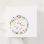 Boho blush rozen eucalyptus lijst bruiloft bedankjes labels (In situ)