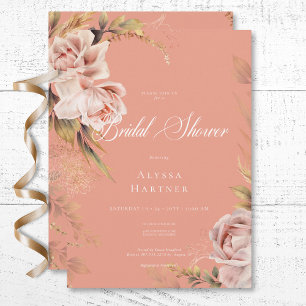 Boho Blush Rozen & Grassen Vrijgezellenfeest Kaart