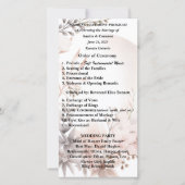 Boho Blush séché Floral Wedding Programme (Devant)