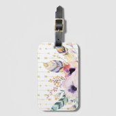 Boho Boeket Bagagelabel (Voorkant (verticaal))
