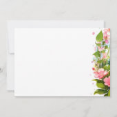 Boho Boeketten Varkensvarken Baby shower Kaart (Achterkant)