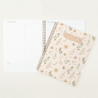 Boho Boheemien Bloem Maans Zon Botanisch Planner